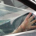 Covering side windows with protective film