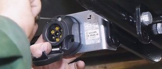Подключение розетки прицепа легкового автомобиля, распиновка розетки фаркопа: схема подключения прицепа